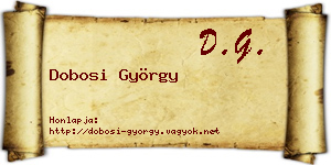 Dobosi György névjegykártya