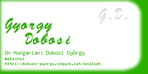 gyorgy dobosi business card